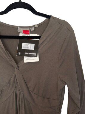 Craghoppers Lichen Green Print Sabana Insect Shield Dress - Size 10 - NWT